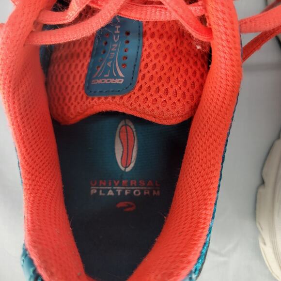 Brooks Launch Women’s 8.5 Running Shoes Teal Coral Lightweight Neutral Cushion - Picture 6 of 9